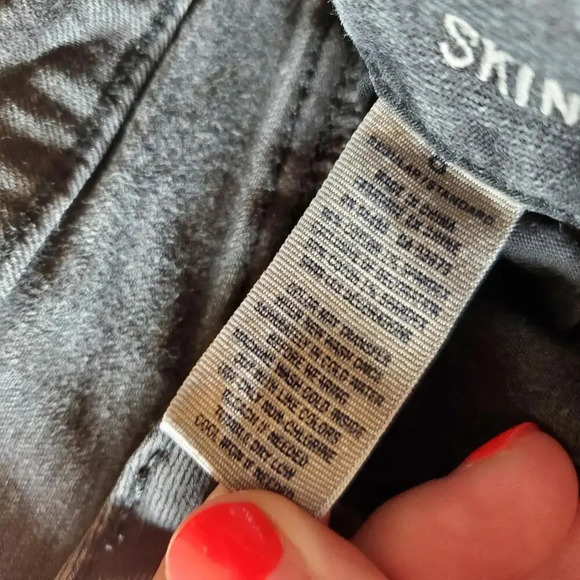 American Eagle Black Super Stretch Skinny Size 8 Regular Jeans - Picture 4 of 15